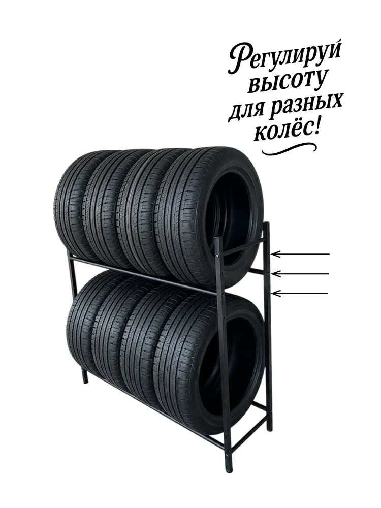 Стеллаж для хранения колес и шин (8 мест), R13-R22 — фото 4